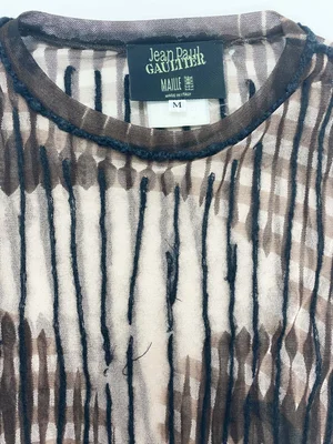 Jean Paul Gaultier face print mesh top — JAMES VELORIA